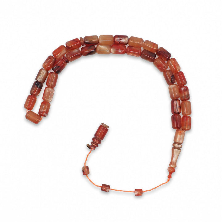 Glittered Pressed Amber Tasbeeh with System Tassel - WATD923