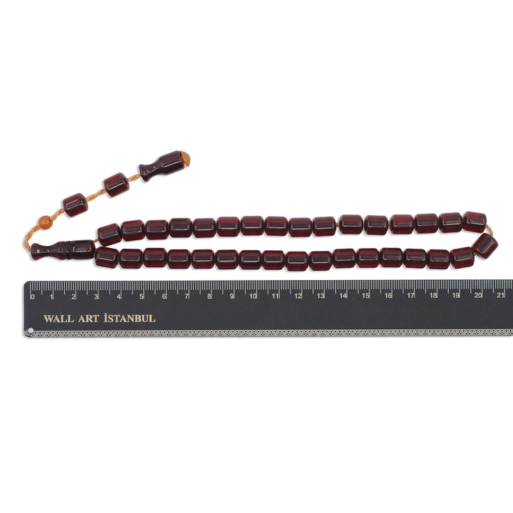 Pressed Amber Rod Material System Tasbeeh - WATD977