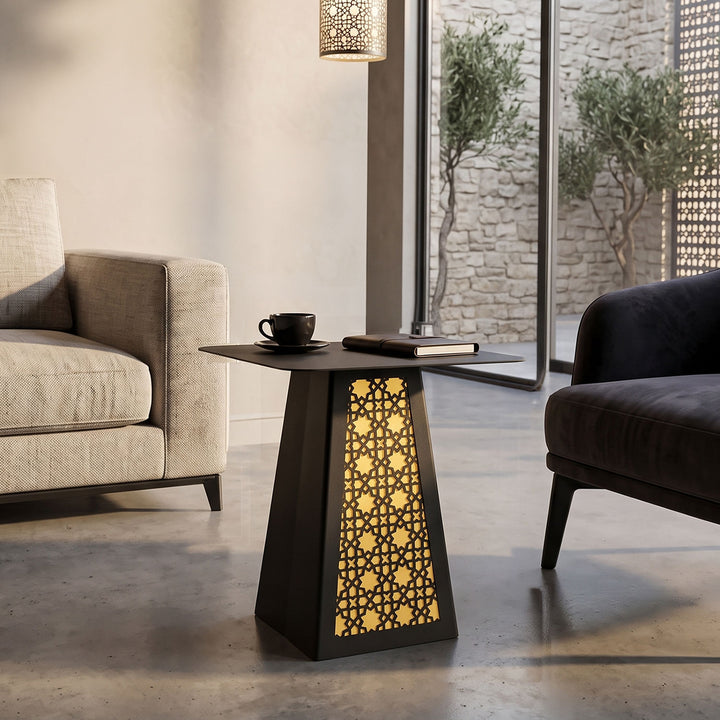 Zamrud S Metal Islamic Side Table - WAMZ006