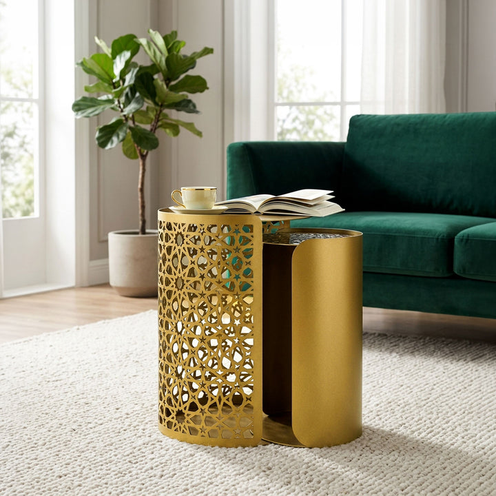 Zultanit Metal Islamic Side Table Set of 2 - WAMZ017