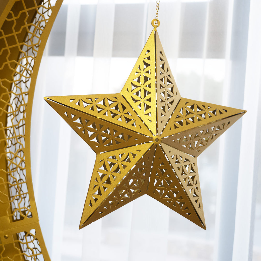 3D Metal Ramadan Moon Decor - WAMH110
