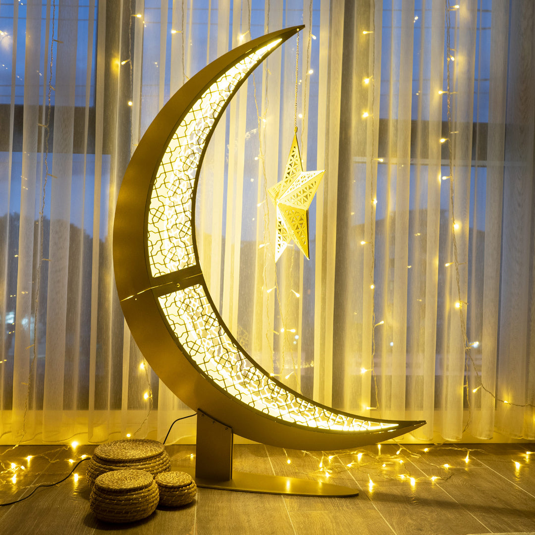 3D Metal Ramadan Moon Decor - WAMH110