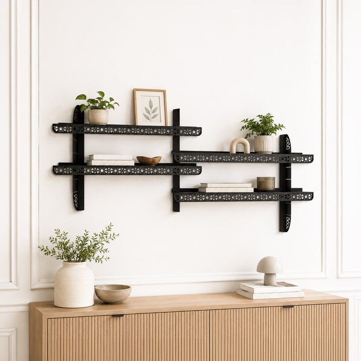 Kadem Adjustable Metal Islamic Wall Shelf - WAMH199