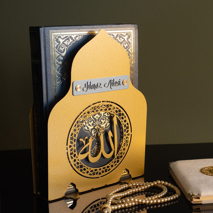 Personalized Allah Written Metal Quran Holder - WAMH155