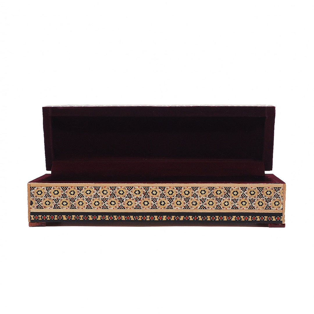 Traditional Motif | Handcrafted Hatem-Inlaid Wooden Box - WAAH386