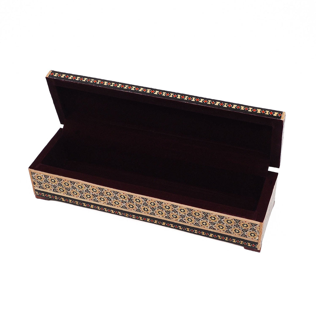 Traditional Motif | Handcrafted Hatem-Inlaid Wooden Box - WAAH404