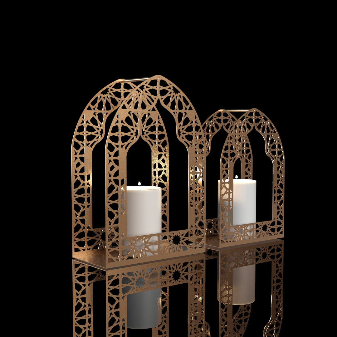 Metal Ramadan Candle Holder Set of 2 - WAMH168