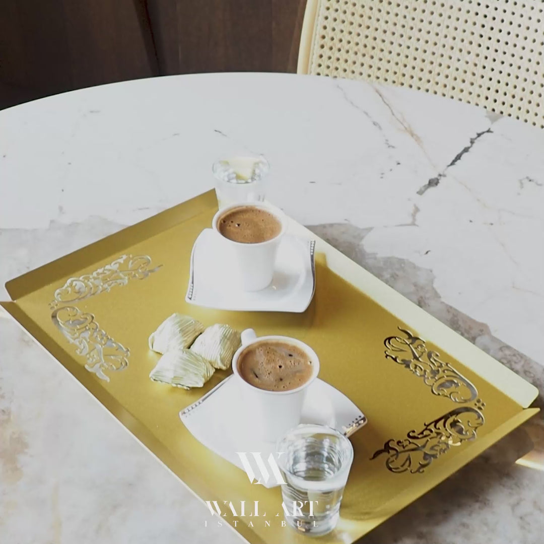 Metal Islamic Serving Tray  - WAMH189