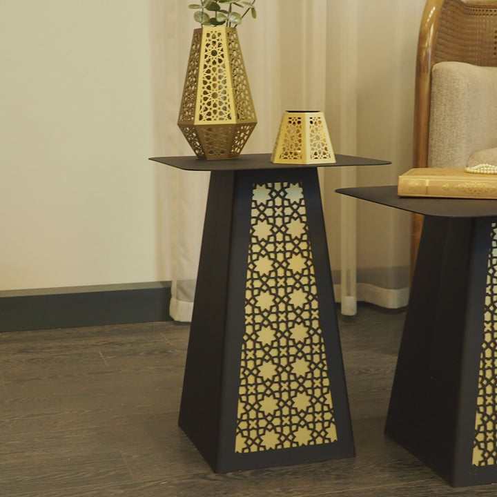 Zamrud S Metal Islamic Side Table - WAMZ006