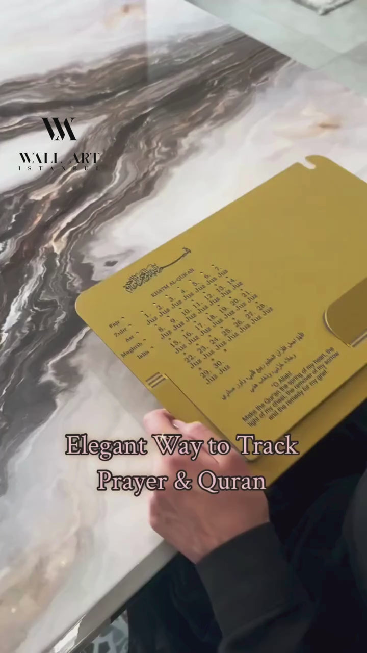 Metal Quran Stand with Juz Progress Tracker - WAMH207