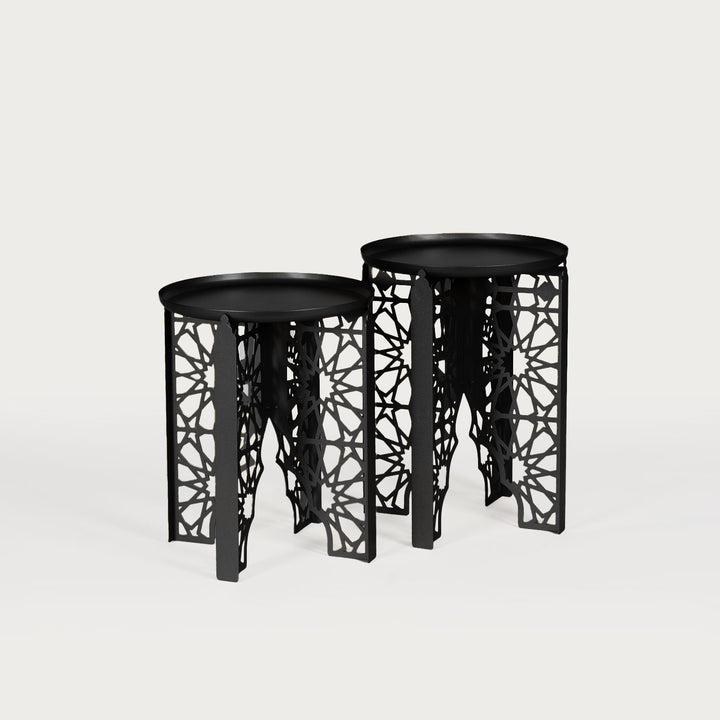 Emas Metal Islamic Side Table Set of 2 - WAMZ016