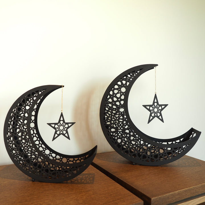 Metal Ramadan Moon Decor Set of 2 - WAMH106