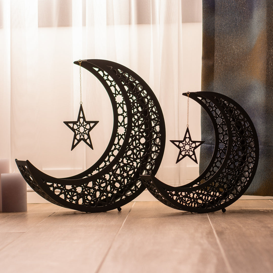 Metal Ramadan Moon Decor Set of 2 - WAMH106