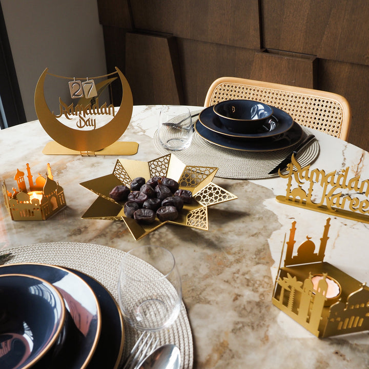 Metal Islamic Candle Holder Set of 2 - WAMH128