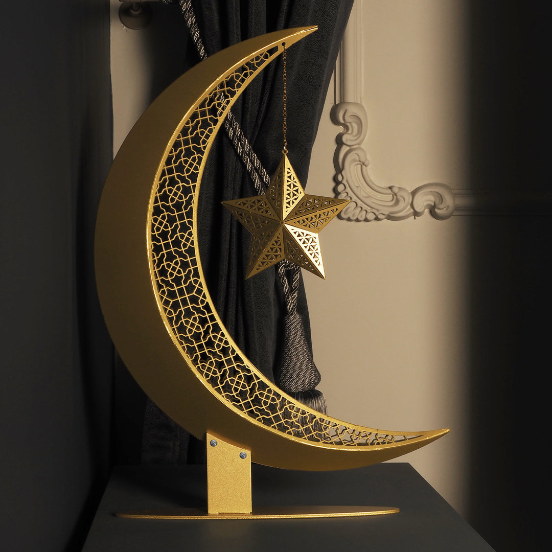 3D Metal Ramadan Moon Decor - WAMH110