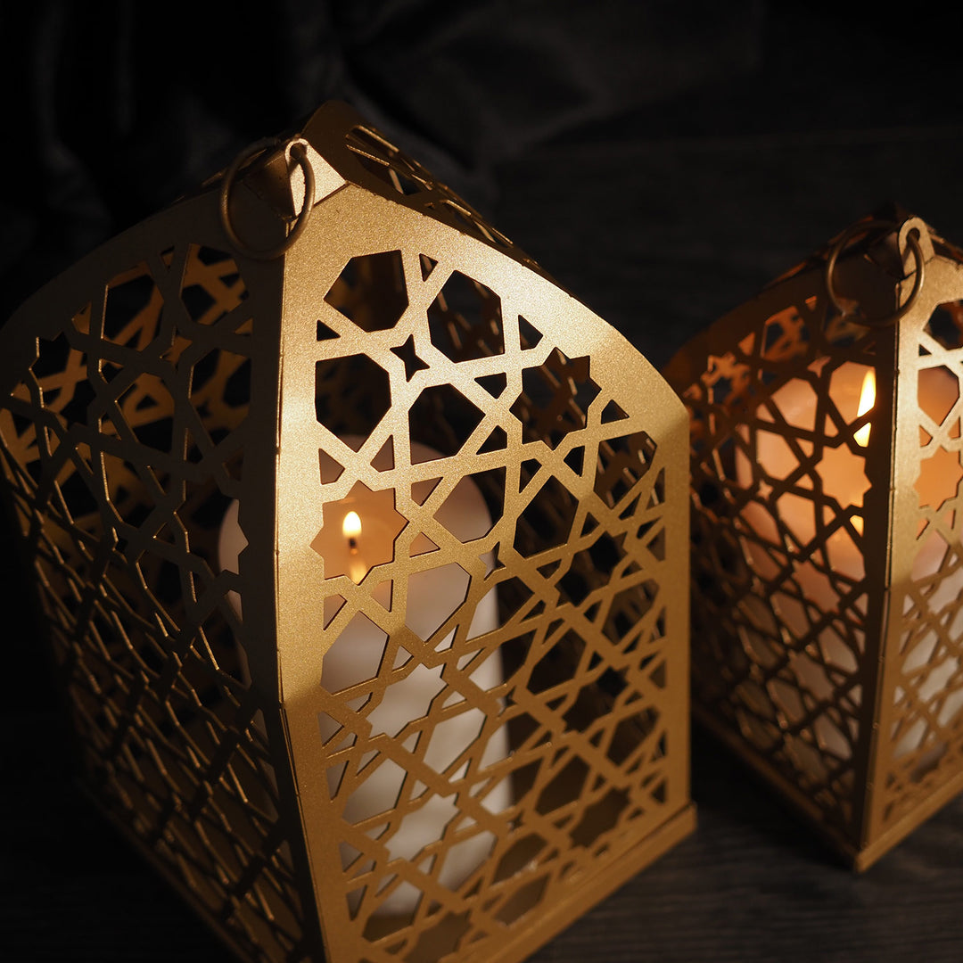 Metal Islamic Candle Holder Set of 2 - WAMH130