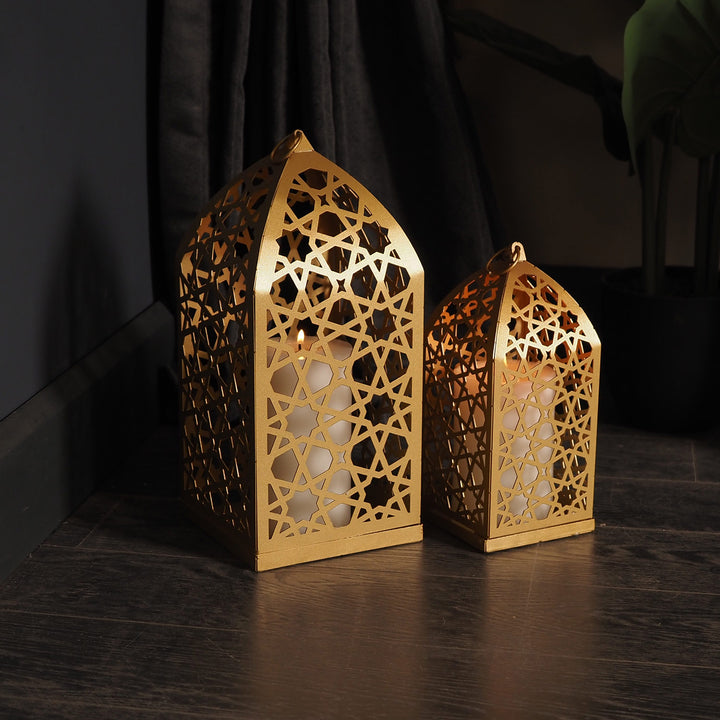 Metal Islamic Candle Holder Set of 2 - WAMH130