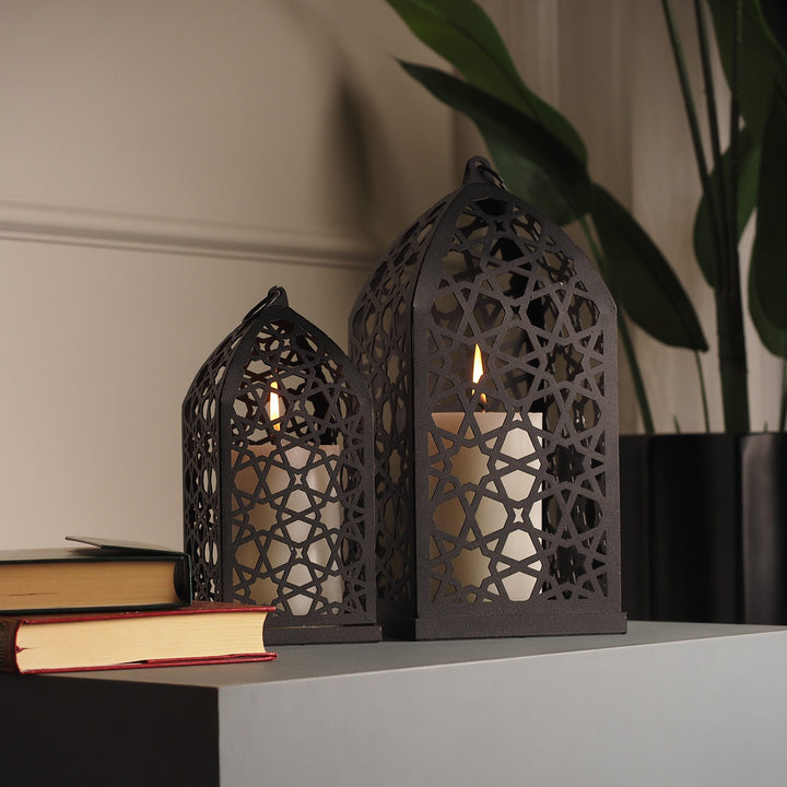 Metal Islamic Candle Holder Set of 2 - WAMH130