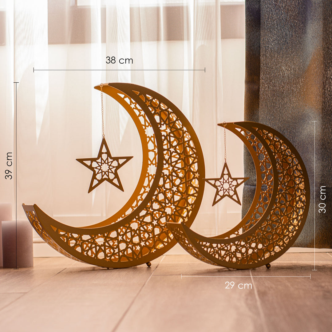Metal Ramadan Moon Decor Set of 2 - WAMH106