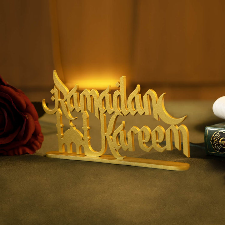 Metal Ramadan Mubarak, Ramadan Kareem & Eid Mubarak Decor Set of 3 - WAMH121