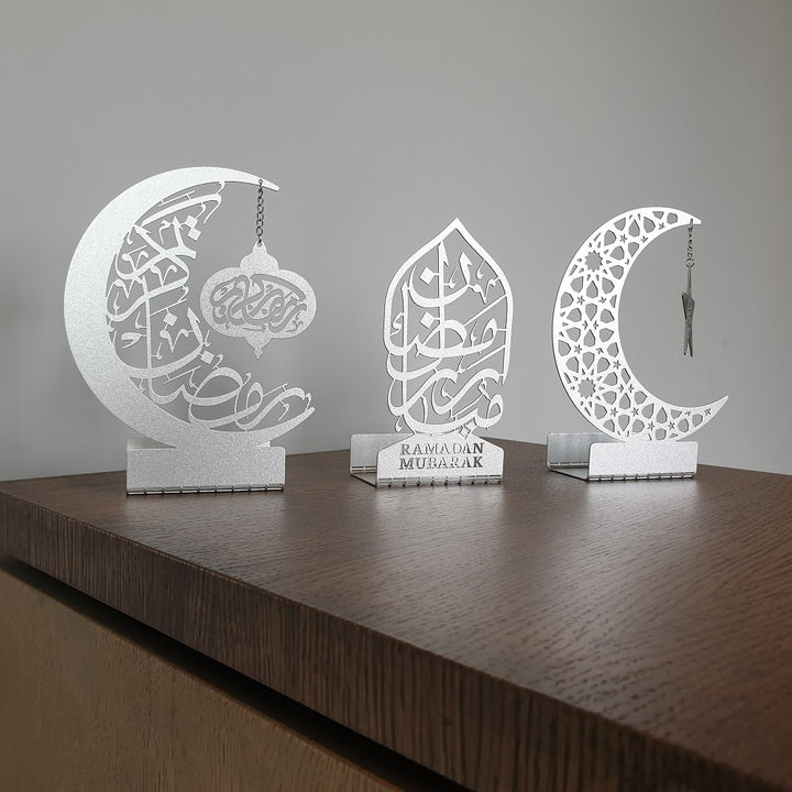 Ramadan Mubarak Metal Candle Holder Set of 3 - WAMH099
