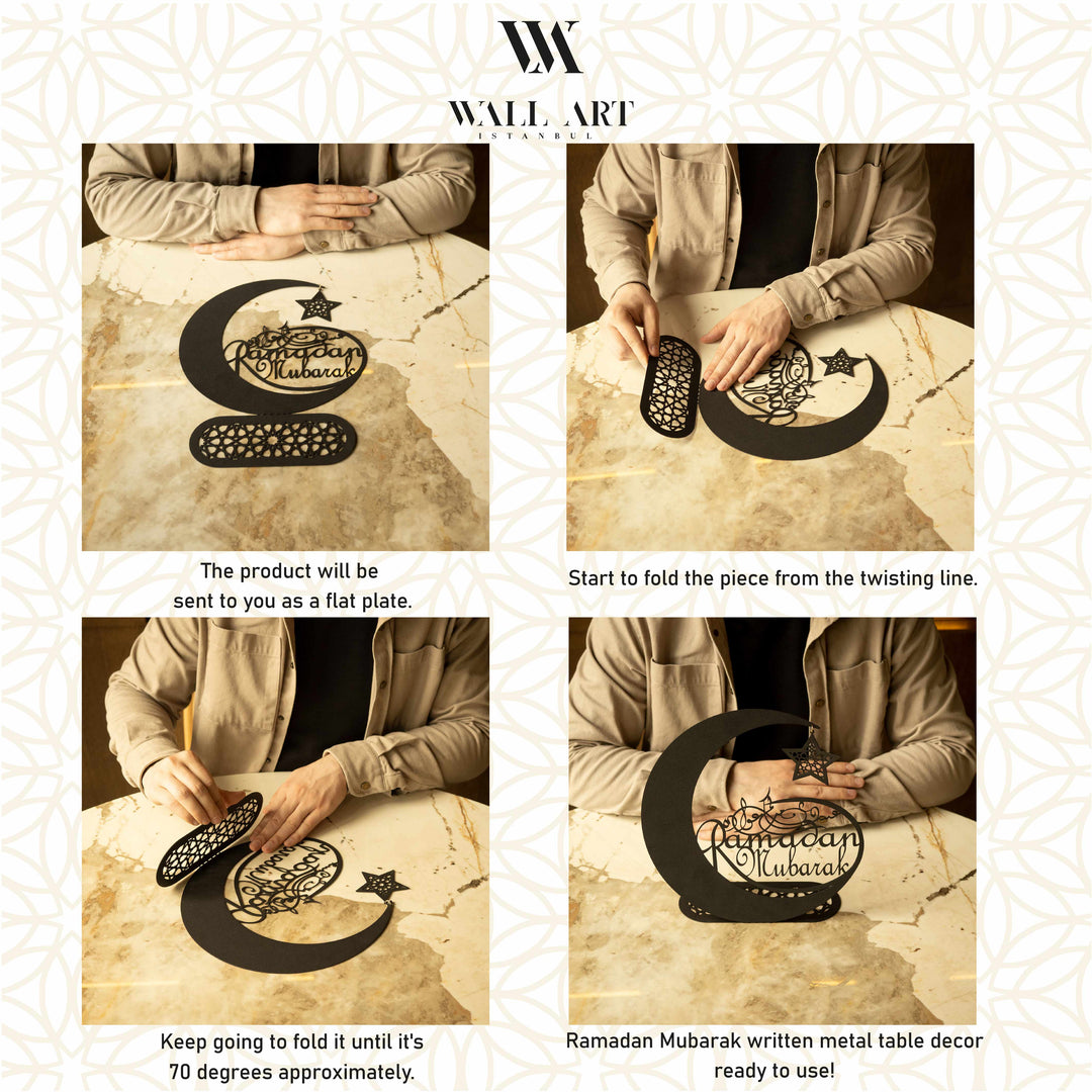 Ramadan Mubarak Metal Tabletop Decor - WAMH118