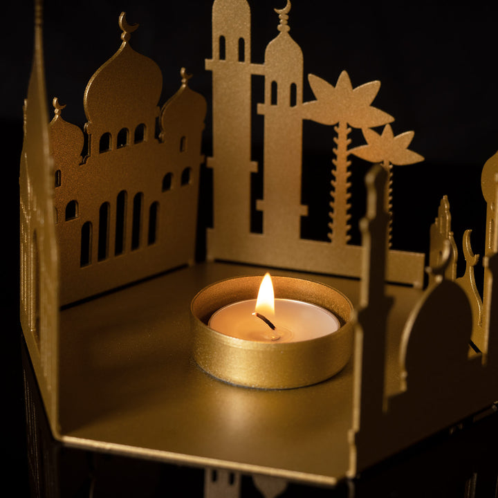 Metal Islamic Candle Holder Set of 2 - WAMH128