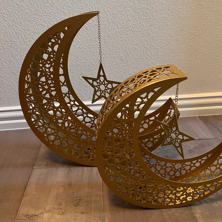 Metal Ramadan Moon Decor Set of 2 - WAMH106