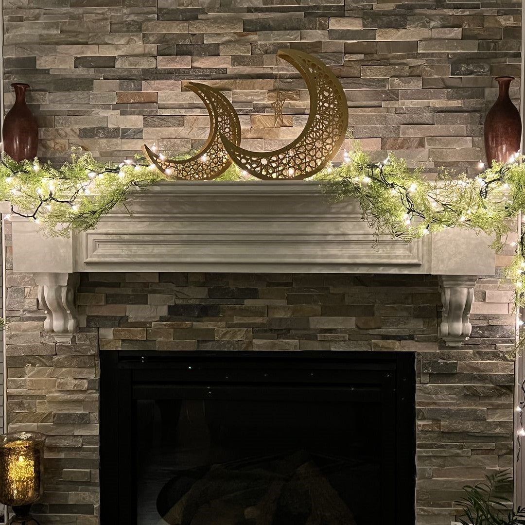 Metal Ramadan Moon Decor Set of 2 - WAMH106