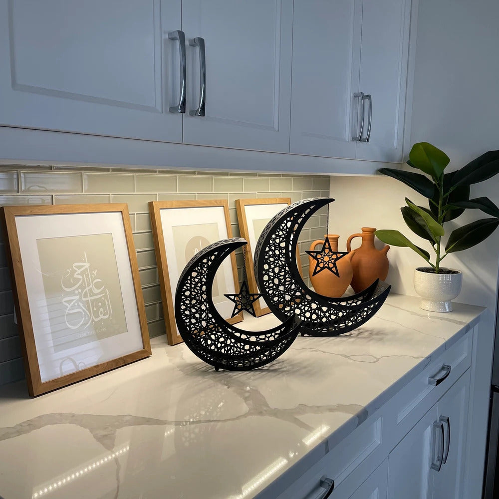 Metal Ramadan Moon Decor Set of 2 - WAMH106